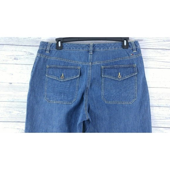 Tommy Hilfiger Women's Detail Stitch Button Pocket Petite Denim Jeans Sz 16 - Picture 5 of 8